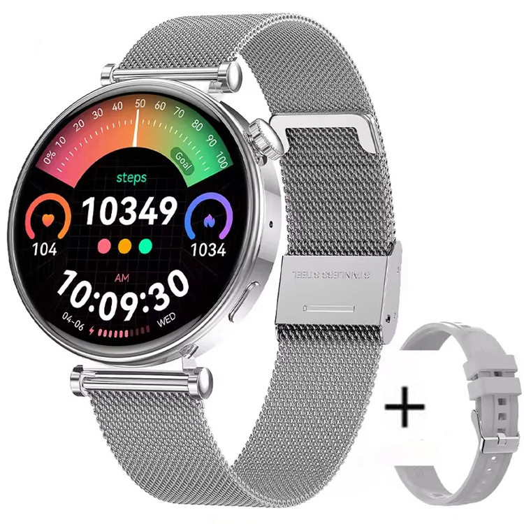Смарт-годинник Women's Smart Device 20 silver steel, 2 ремінці 