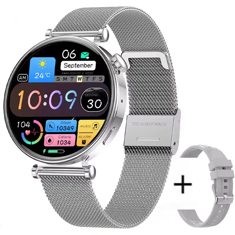Смарт-годинник Women's Smart Device 20 silver steel, 2 ремінці 