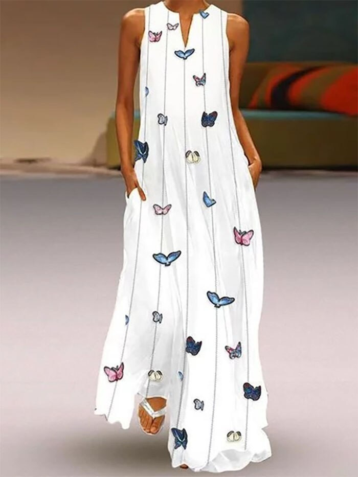 Плаття "Wallot" white+butterflies