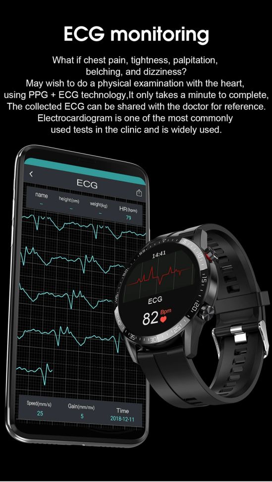 Смарт-годинник Smart Device 71 black silicon