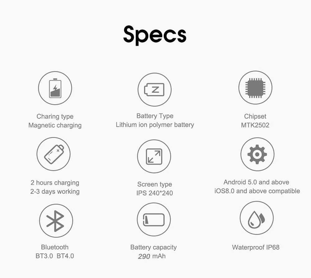 Смарт-годинник Smart Device 71 black silicon