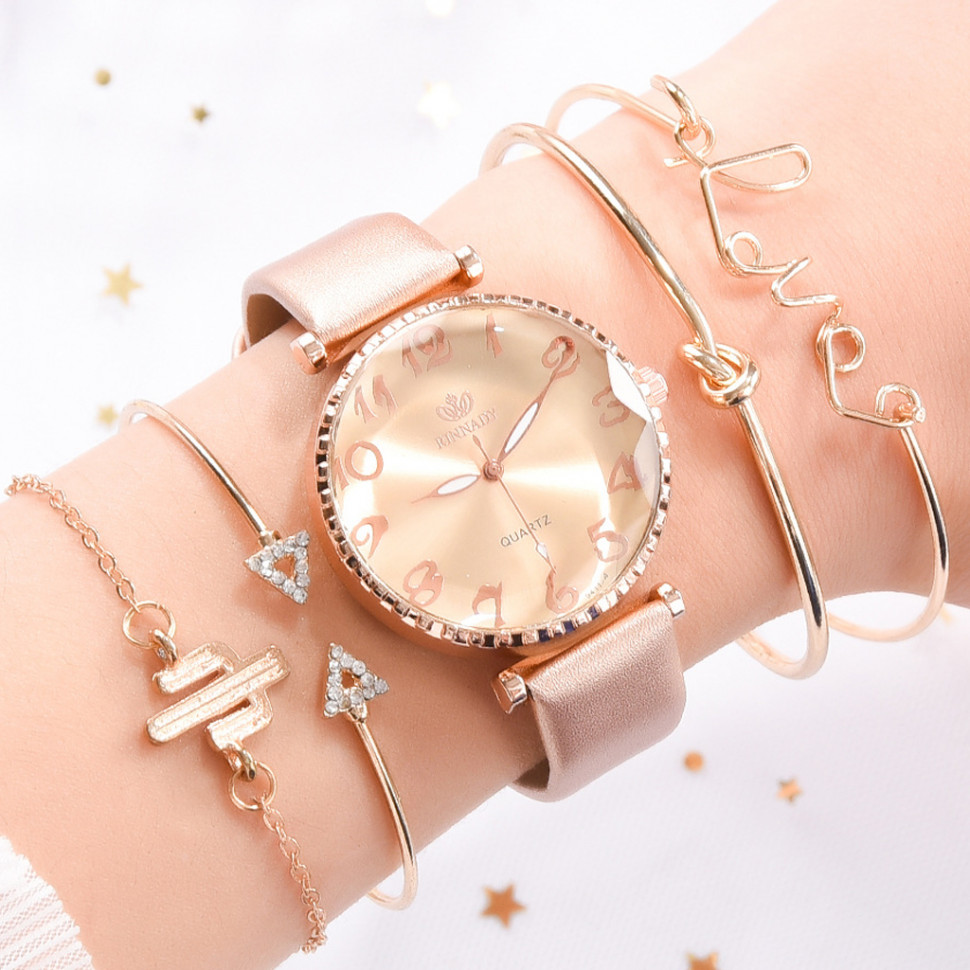 Жіночий годинник + браслет Rinnady gold