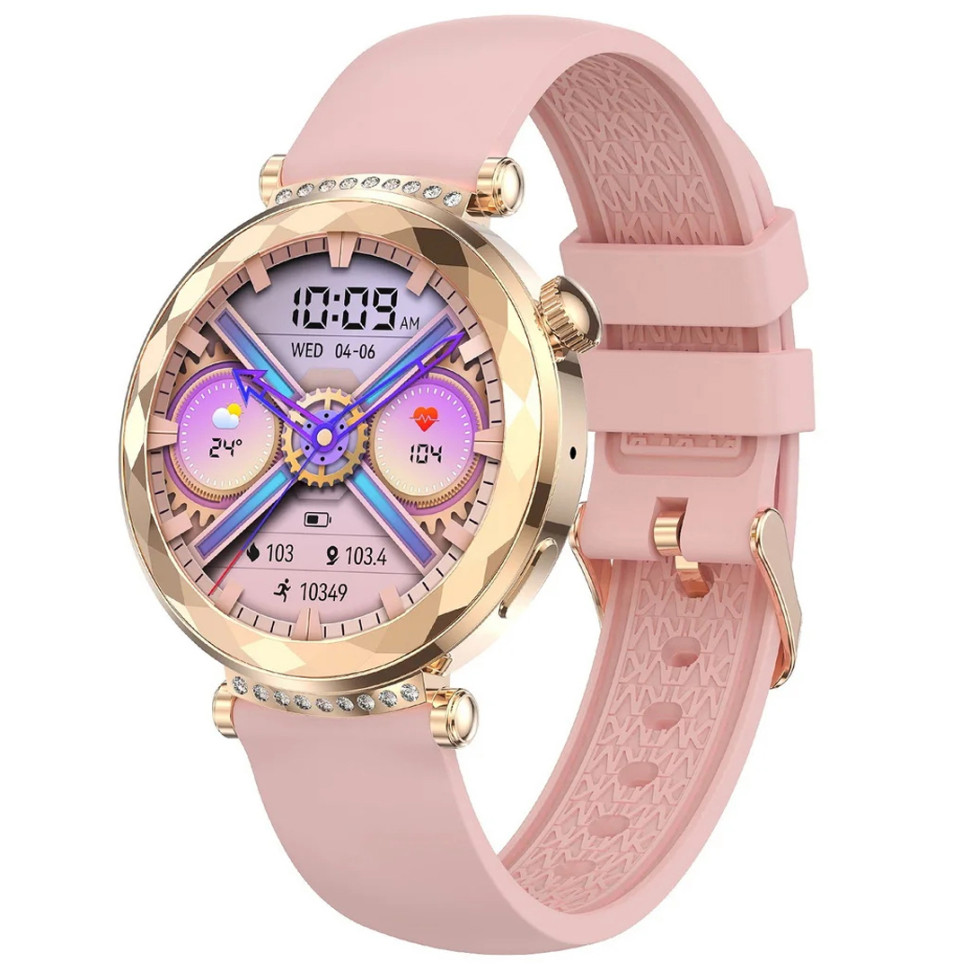 Смарт-годинник Women's Smart Device 21 gold+silicon