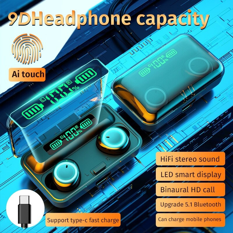 Навушники Bluetooth Air Music + Power Bank 80 black  
