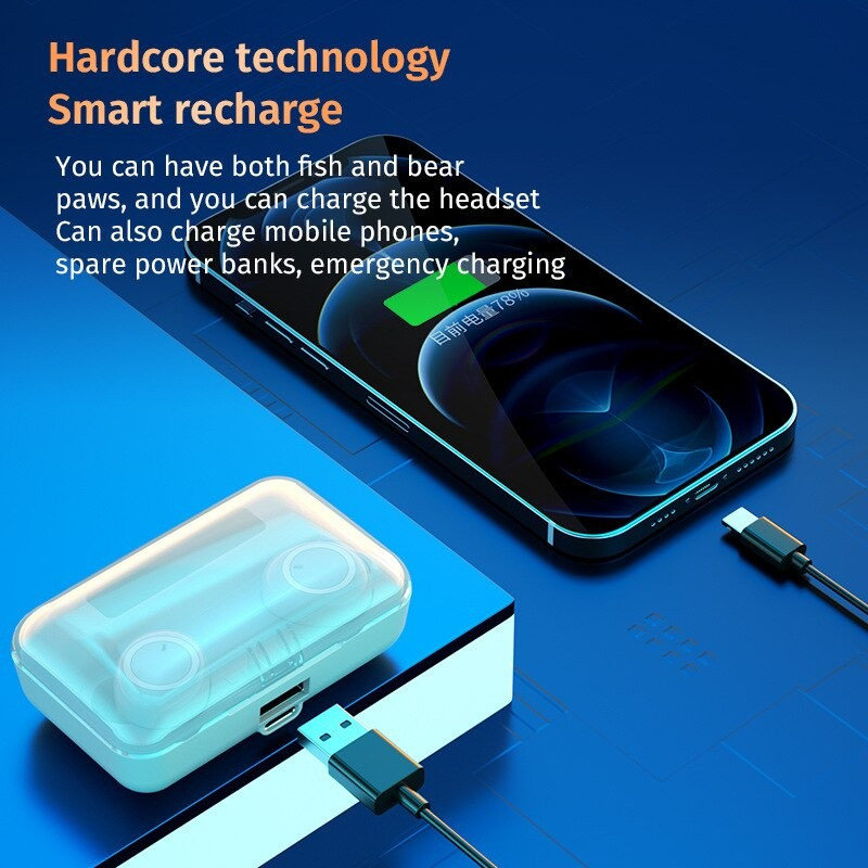 Навушники Bluetooth Air Music + Power Bank 80 black  