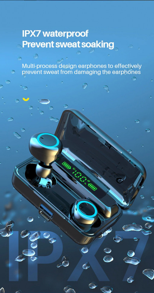 Навушники Bluetooth Air Music + Power Bank 80 black  