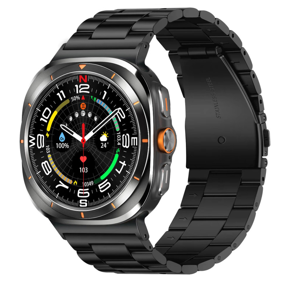 Смарт-годинник протиударний Smart Device 26 black steel, 3 ремінці