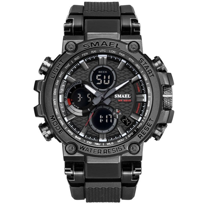 Чоловічий годинник SMAEL black+black