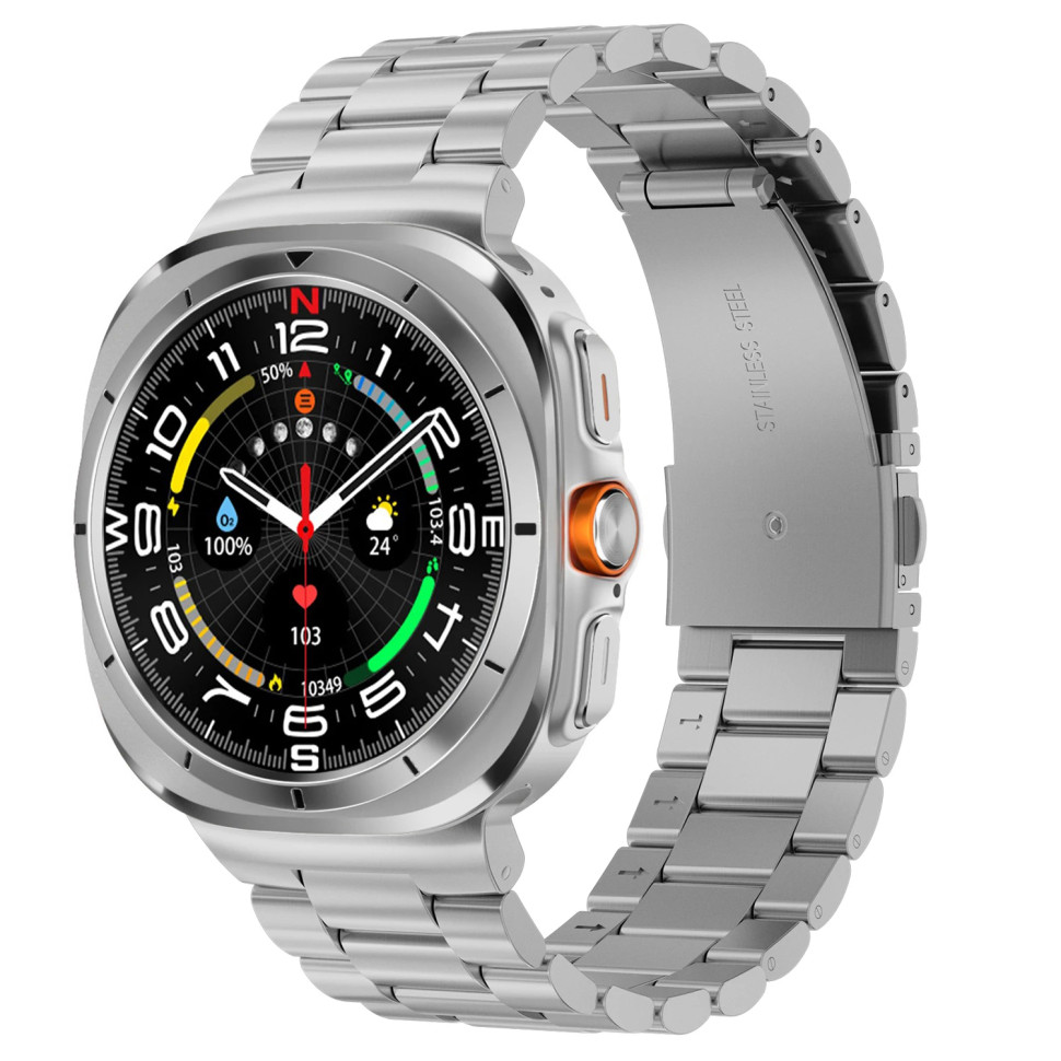 Смарт-годинник протиударний Smart Device 26 silver steel, 3 ремінці