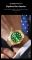 Чоловічий годинник Poedagar silver + gold + green