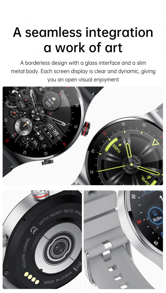 Смарт-годинник Smart Device 95 black steel, 2 ремінці