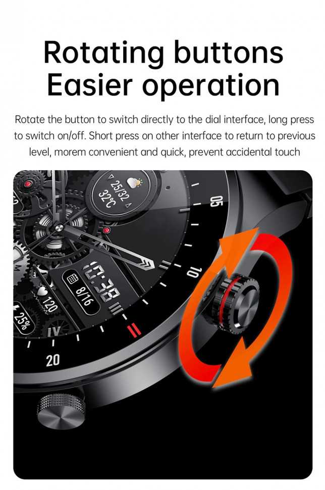Смарт-годинник Smart Device 95 black steel, 2 ремінці