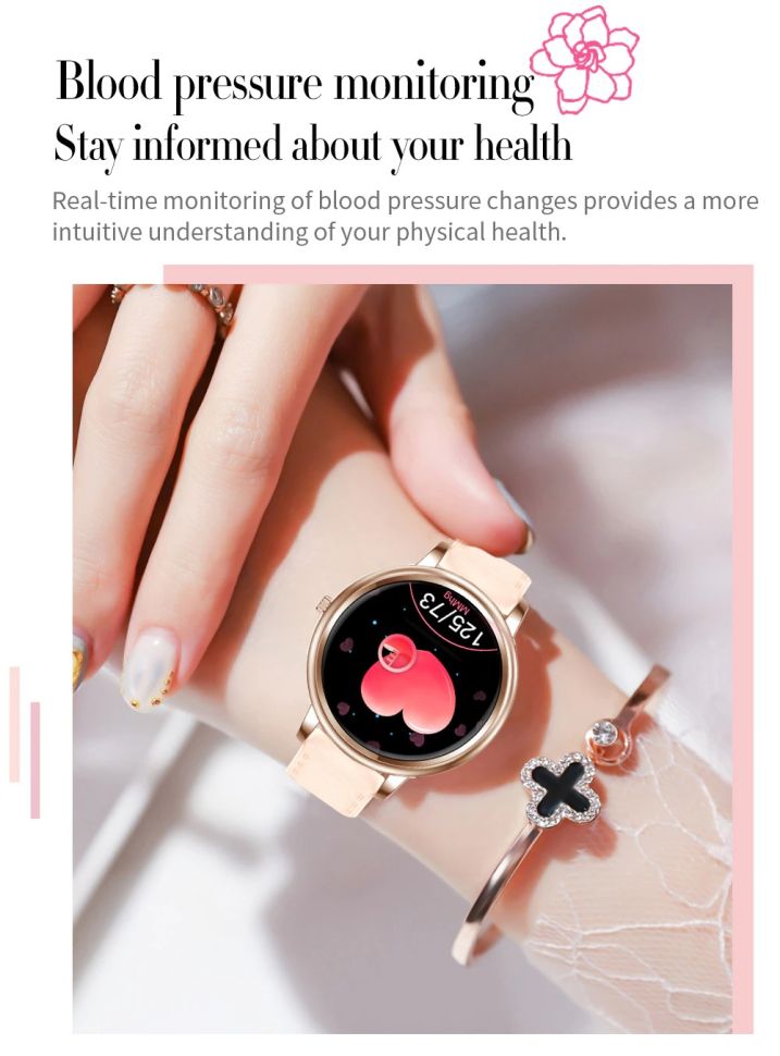 Смарт-годинник Women's Smart Device 6 gold шкіряний ремінець
