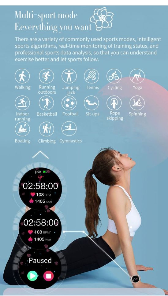 Смарт-годинник Women's Smart Device 6 gold шкіряний ремінець