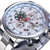 Чоловічий годинник механічний Forsining silver+white