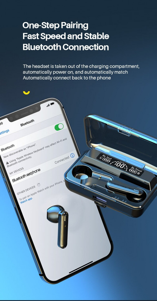 Навушники Bluetooth Air Music + Power Bank 81 Black   