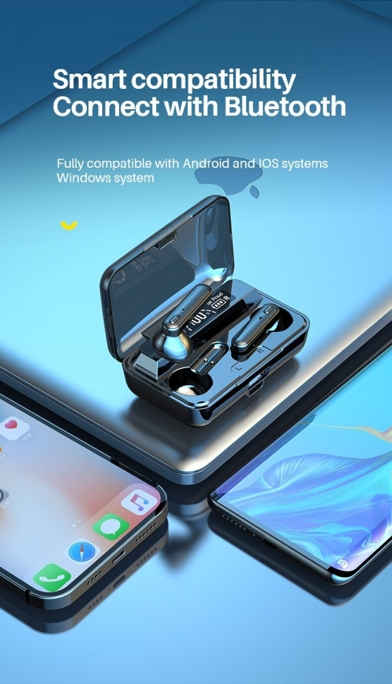 Навушники Bluetooth Air Music + Power Bank 81 Black   