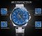 Чоловічий годинник механічний Forsining silver+blue