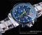 Чоловічий годинник механічний Forsining silver+blue