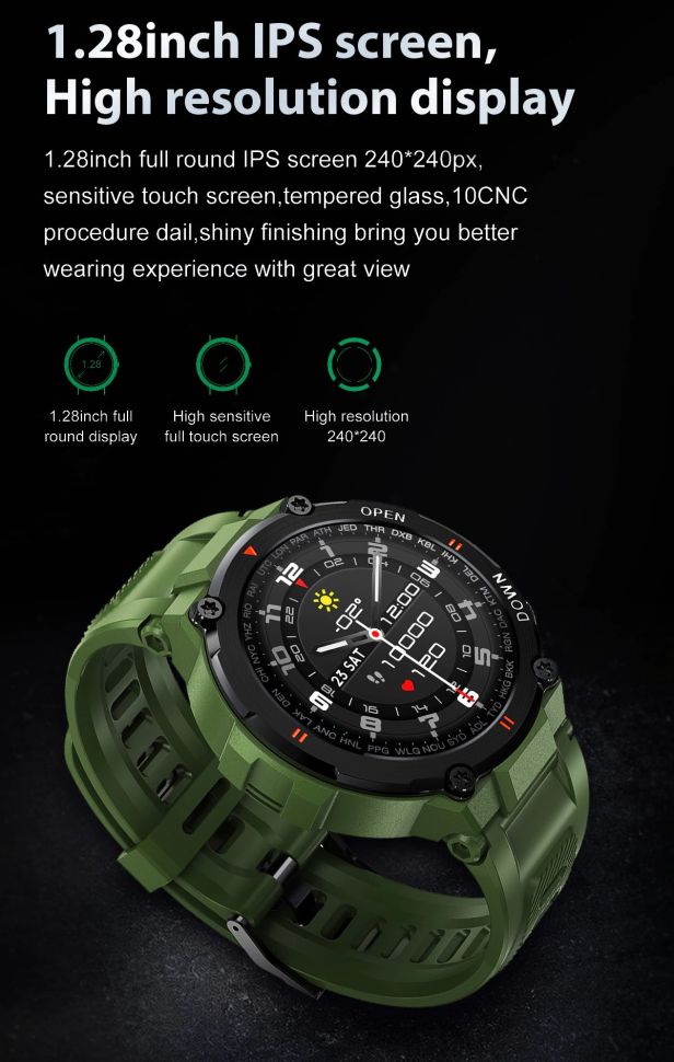 Смарт-годинник протиударний Smart Device 83 Army green