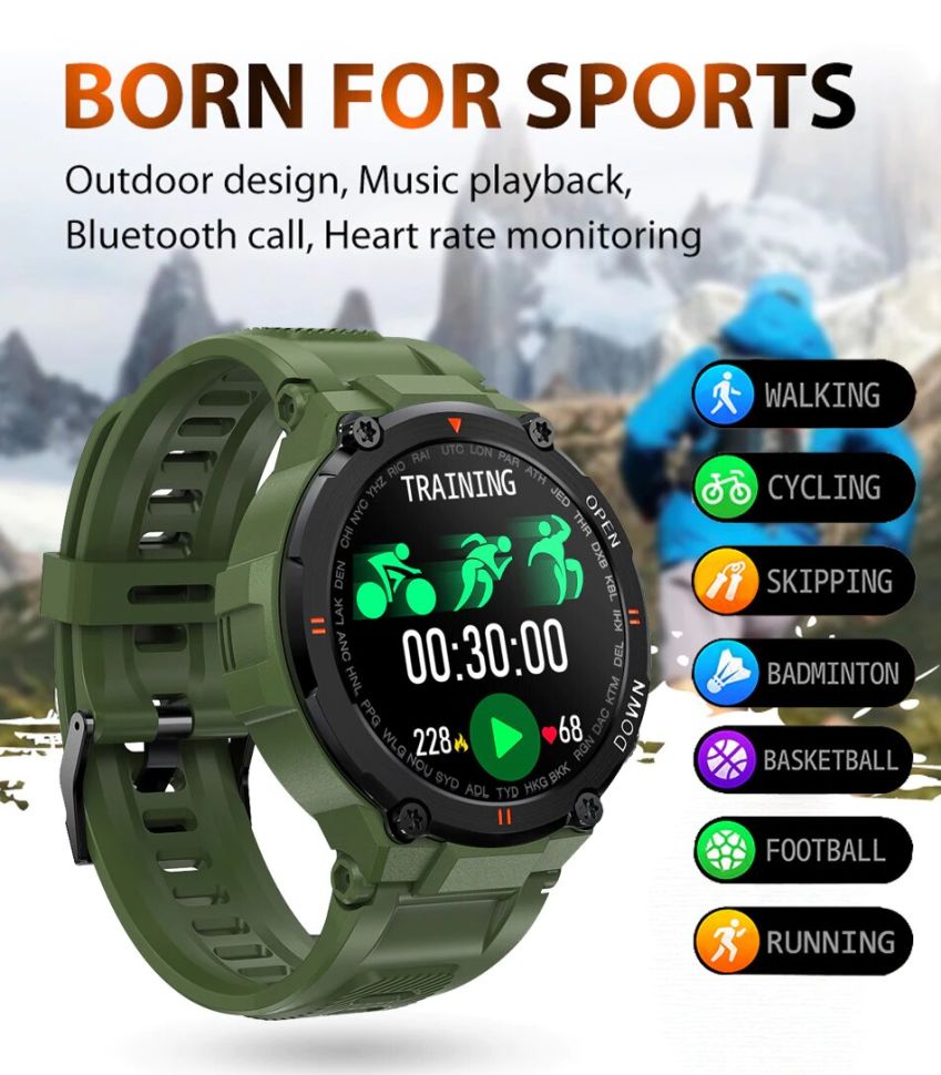 Смарт-годинник протиударний Smart Device 83 Army green