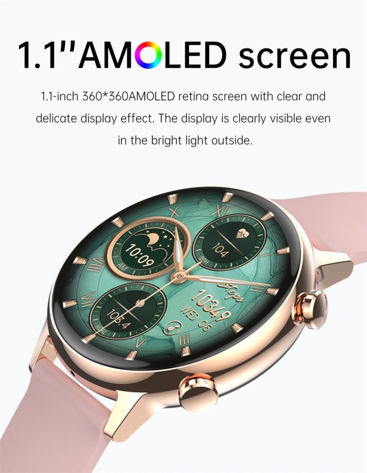 Смарт-годинник Women's Smart Device 8 gold+crema