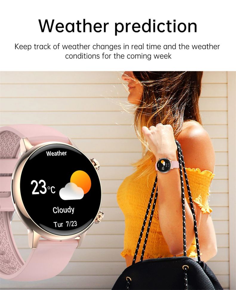 Смарт-годинник Women's Smart Device 8 gold+crema