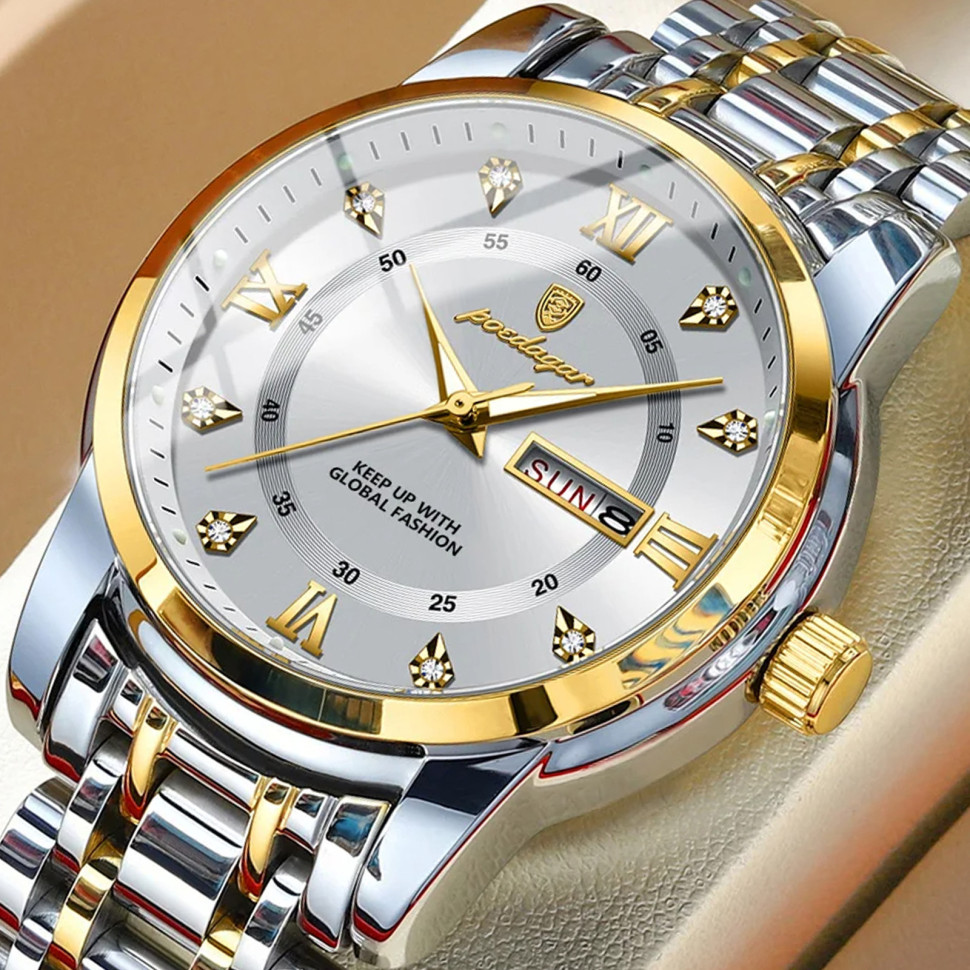 Чоловічий годинник Poedagar silver