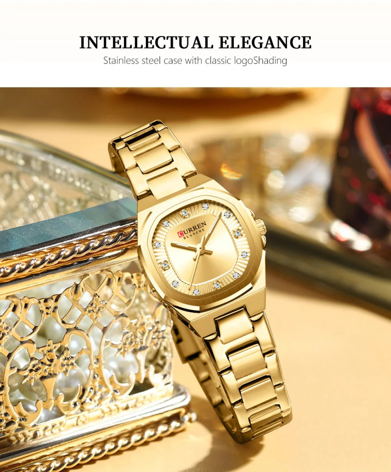 Жіночий годинник CURREN gold