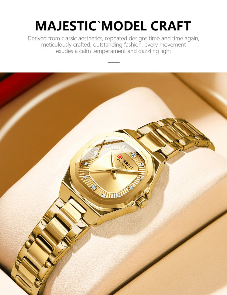 Жіночий годинник CURREN gold