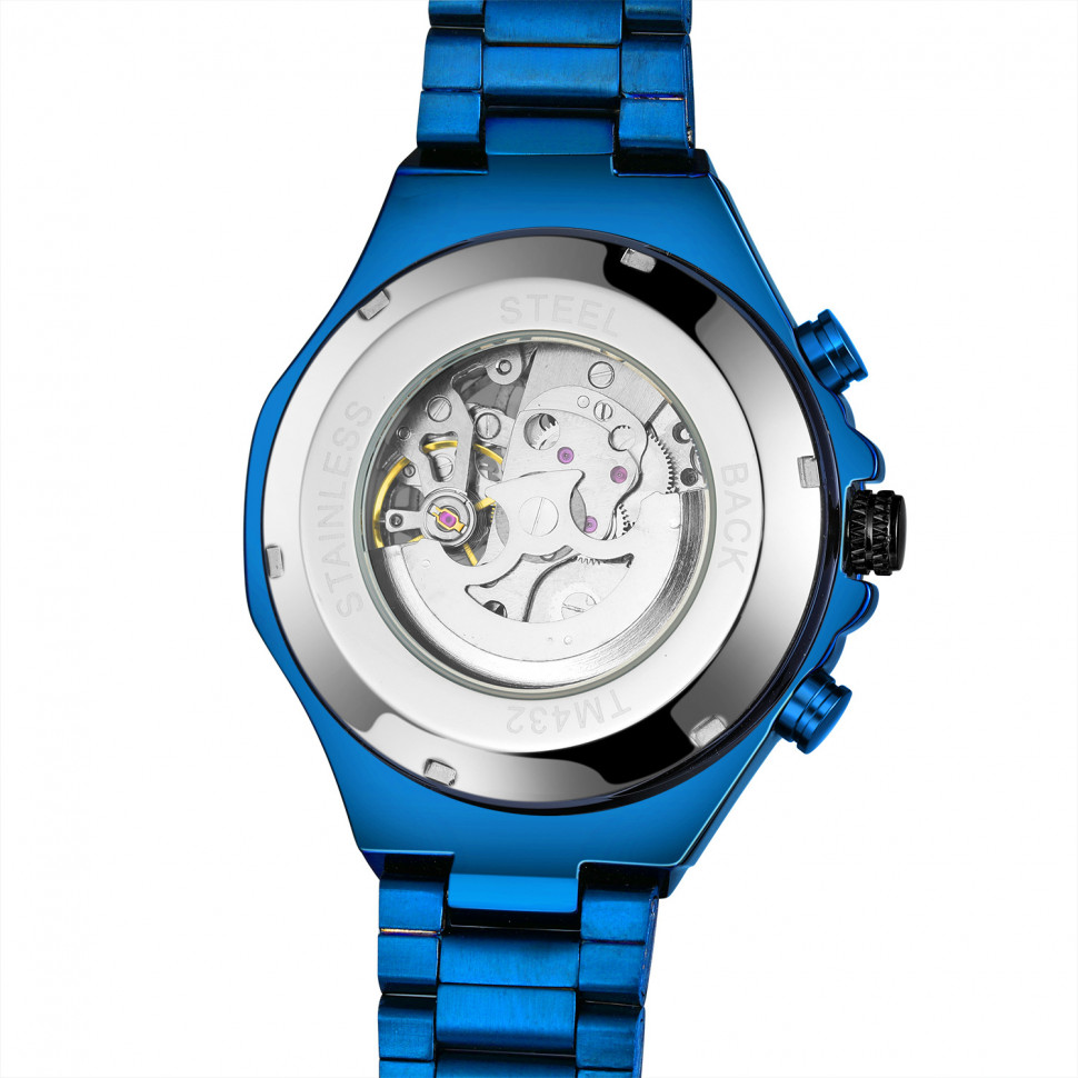 Чоловічий годинник механічний WINNER blue+black