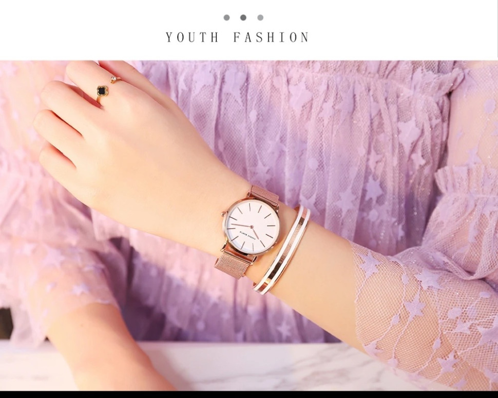 Жіночий годинник Hannah Martin gold+white