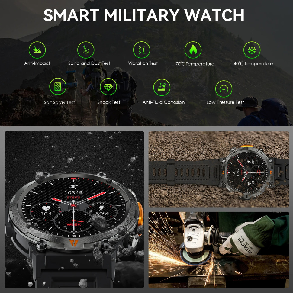 Смарт-годинник протиударний Smart Device 19 black