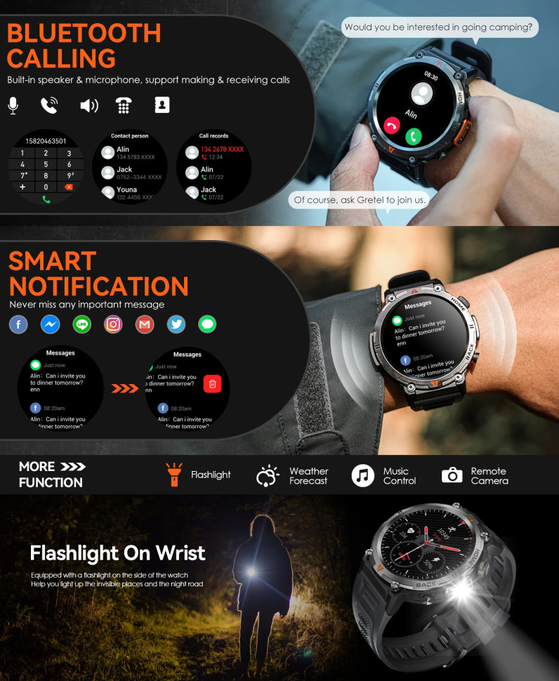 Смарт-годинник протиударний Smart Device 19 black