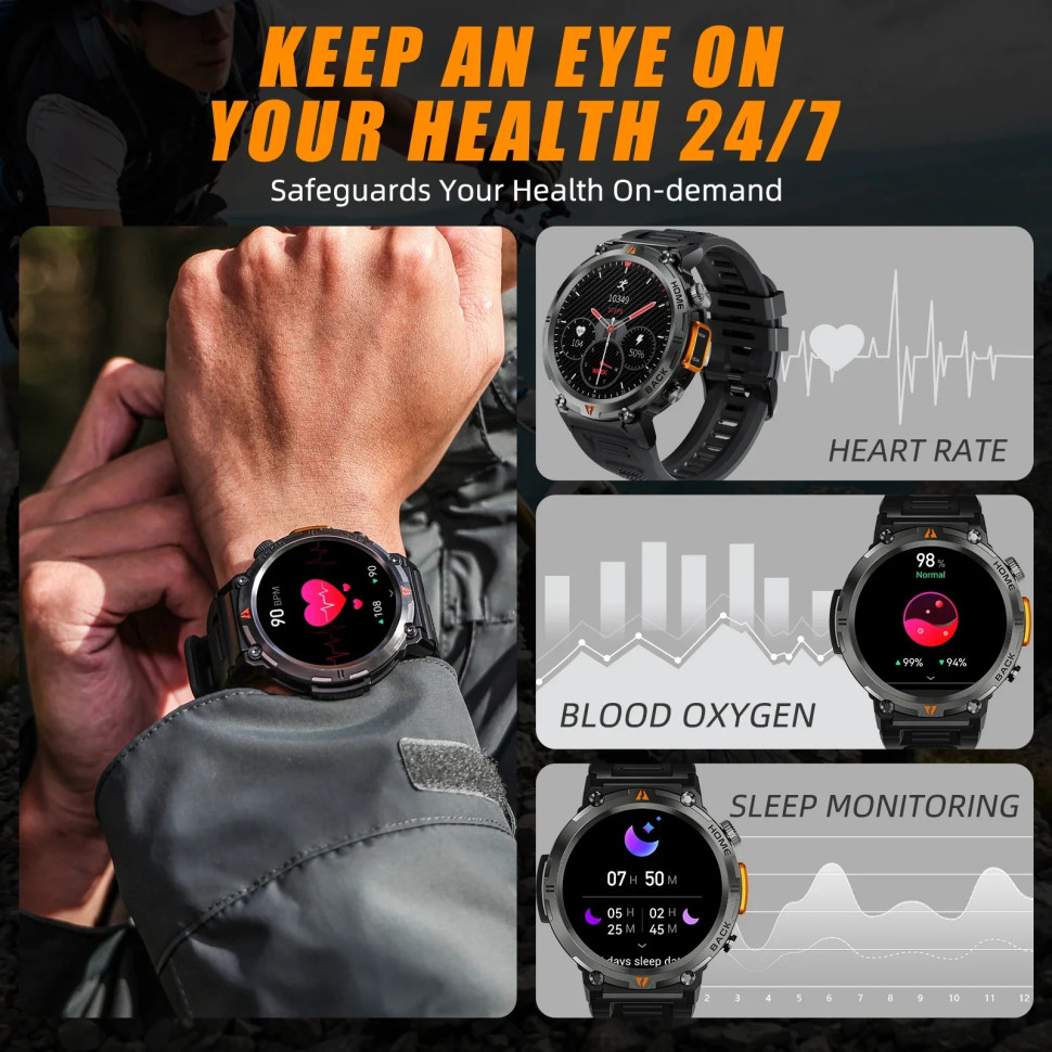 Смарт-годинник протиударний Smart Device 19 black