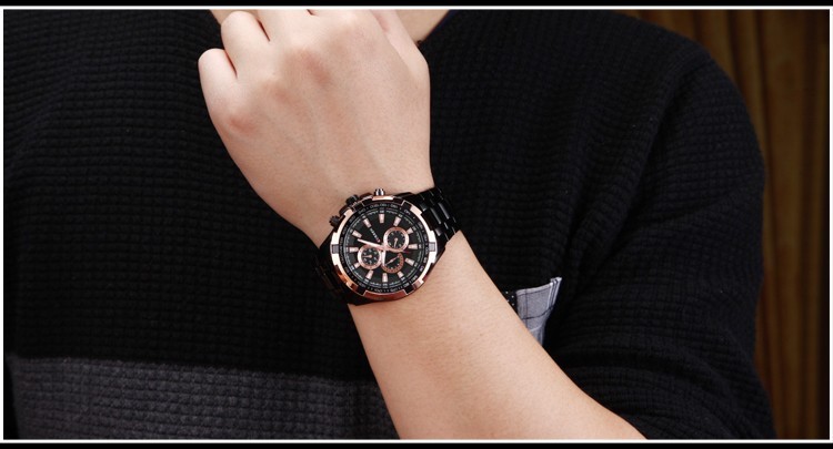 Чоловічий годинник CURREN black+gold