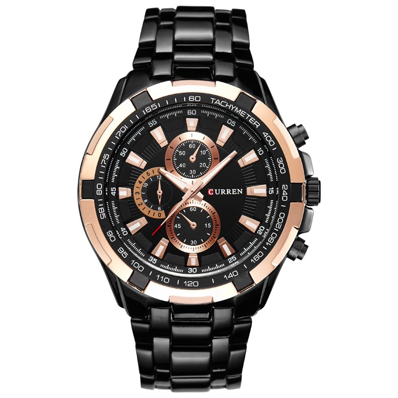 Чоловічий годинник CURREN black+gold