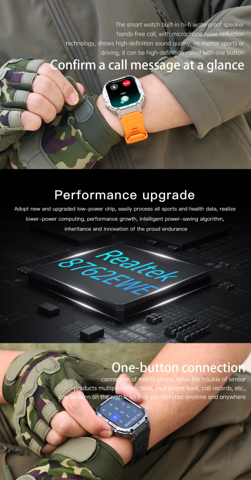 Смарт-годинник протиударний Smart Device 21 black steel, 2 ремінці
