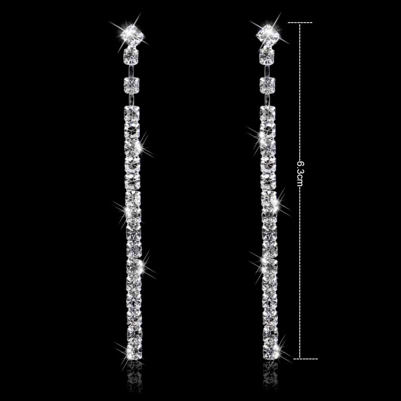 Сережки з кристалами №48057 