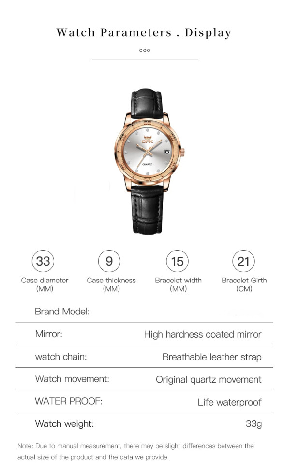 Жіночий годинник Open Popular Key black + gold