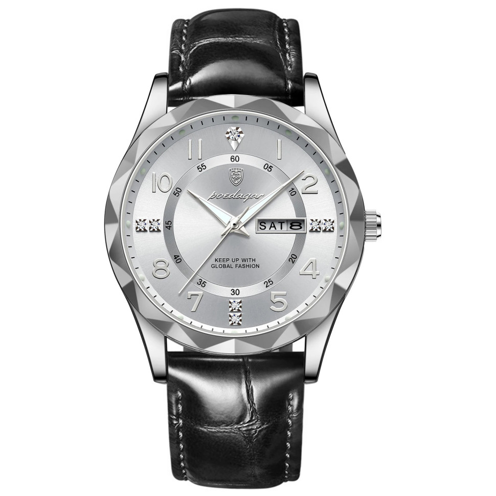 Чоловічий годинник Poedagar silver
