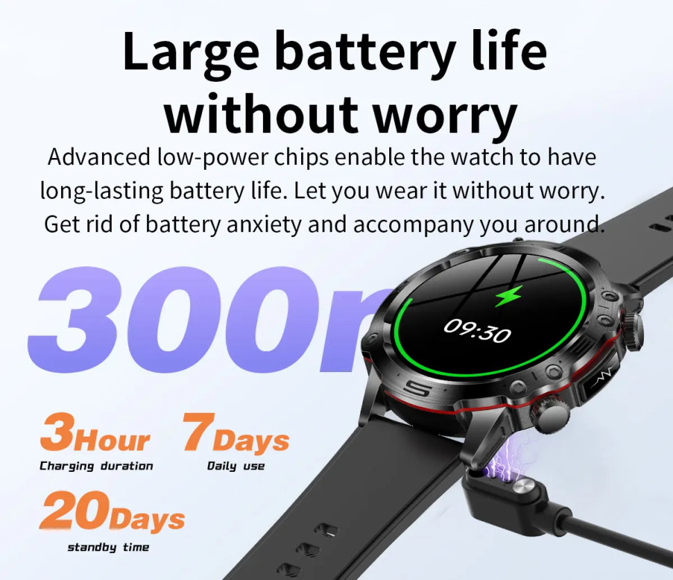 Смарт-годинник протиударний Smart Device 24 black 