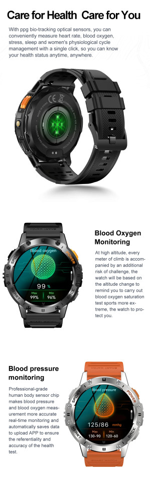 Смарт-годинник протиударний Smart Device 25 black steel, 2 ремінці