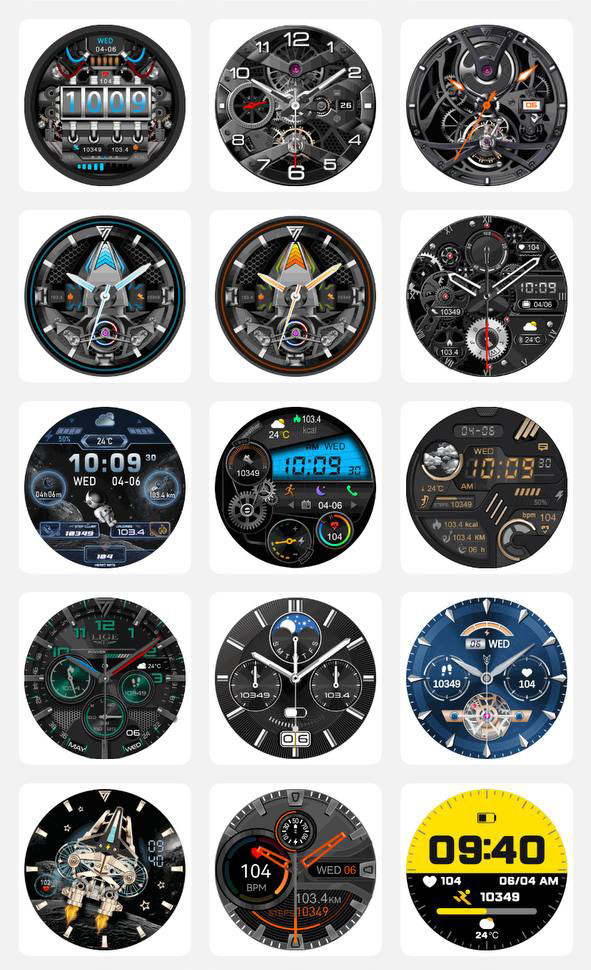 Смарт-годинник протиударний Smart Device 25 black steel, 2 ремінці