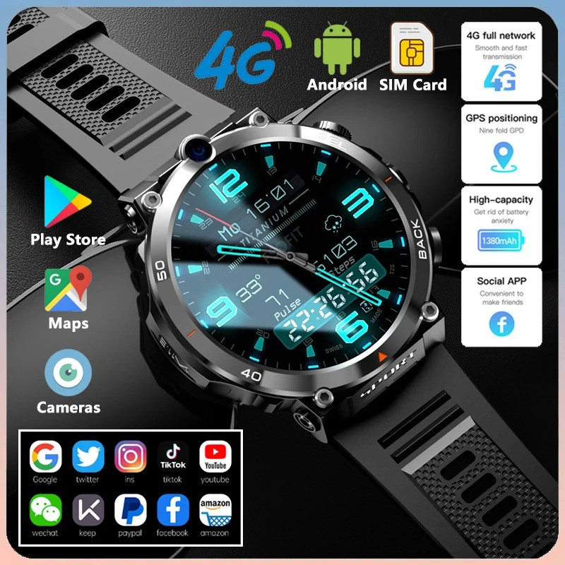 Смарт-годинник SIM-карта | Google Play | Wi-Fi | 16 ГБ | 4G | GPS