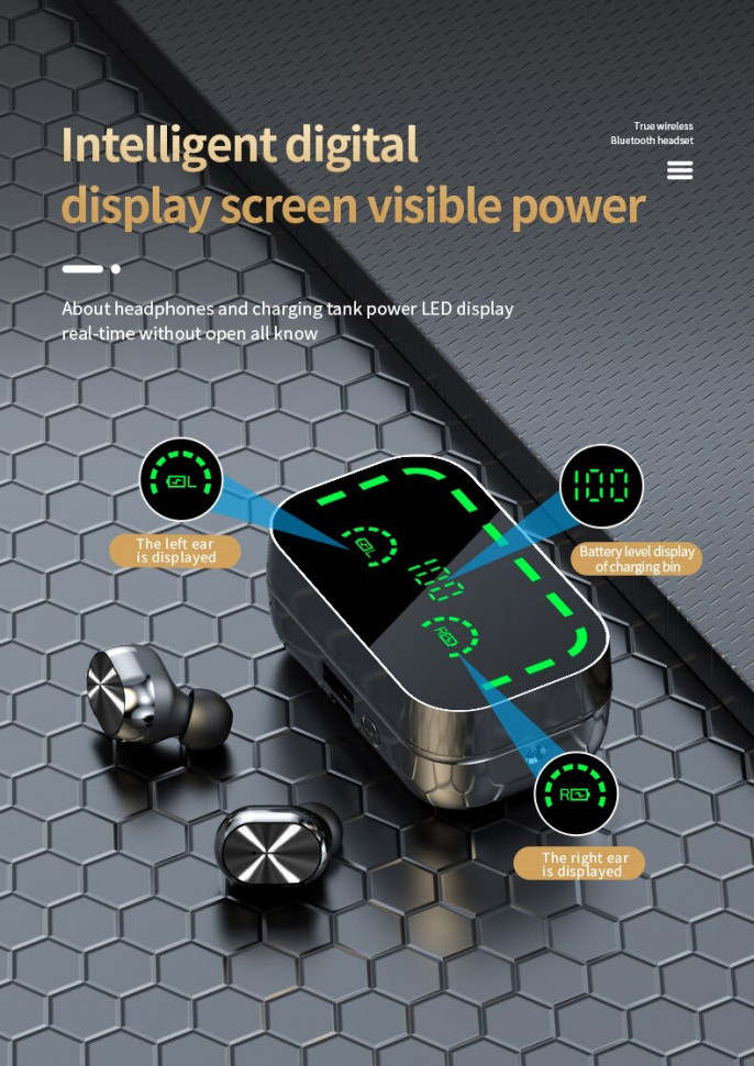Навушники Bluetooth Air Music + Power Bank 92 black 