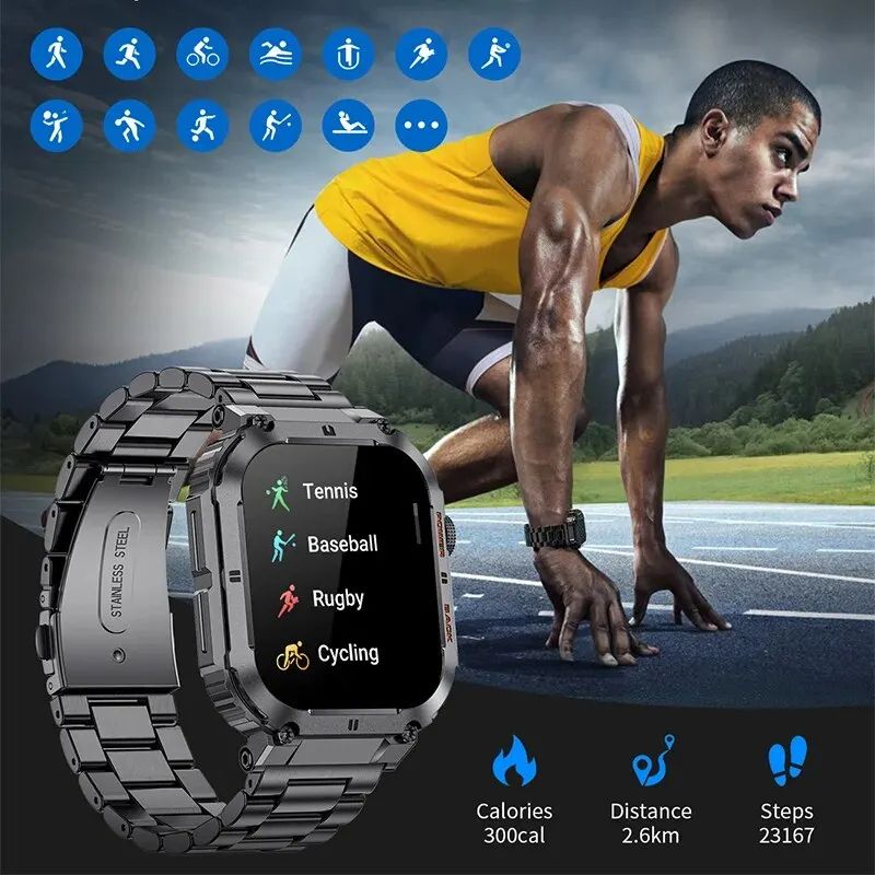 Смарт-годинник протиударний Smart Device 21 silver, 2 ремінці