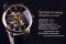 Чоловічий годинник механічний Forsining gold шкіряний ремінець