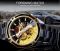Чоловічий годинник механічний Forsining black+gold
