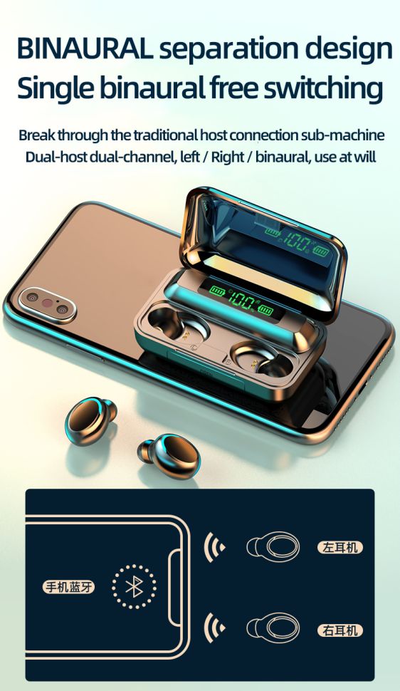 Навушники Bluetooth Air Music + Power Bank 47 white